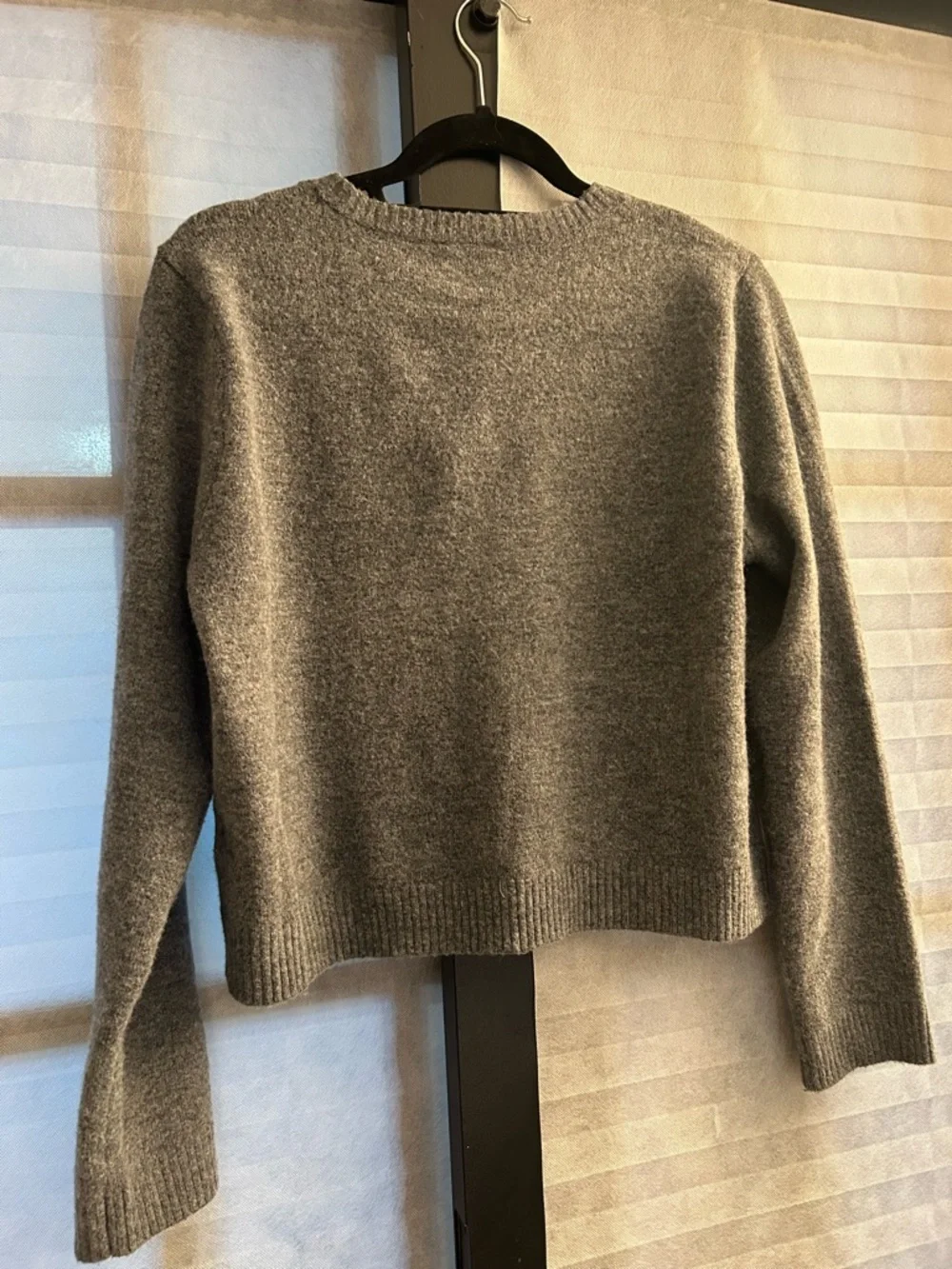 Ardene Gray Button-Up Crewneck Cardigan - Picture 5 of 7